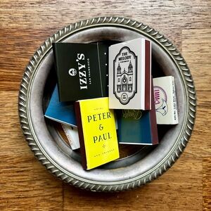 Decor - Silver Bowl - Matchboxes Variety